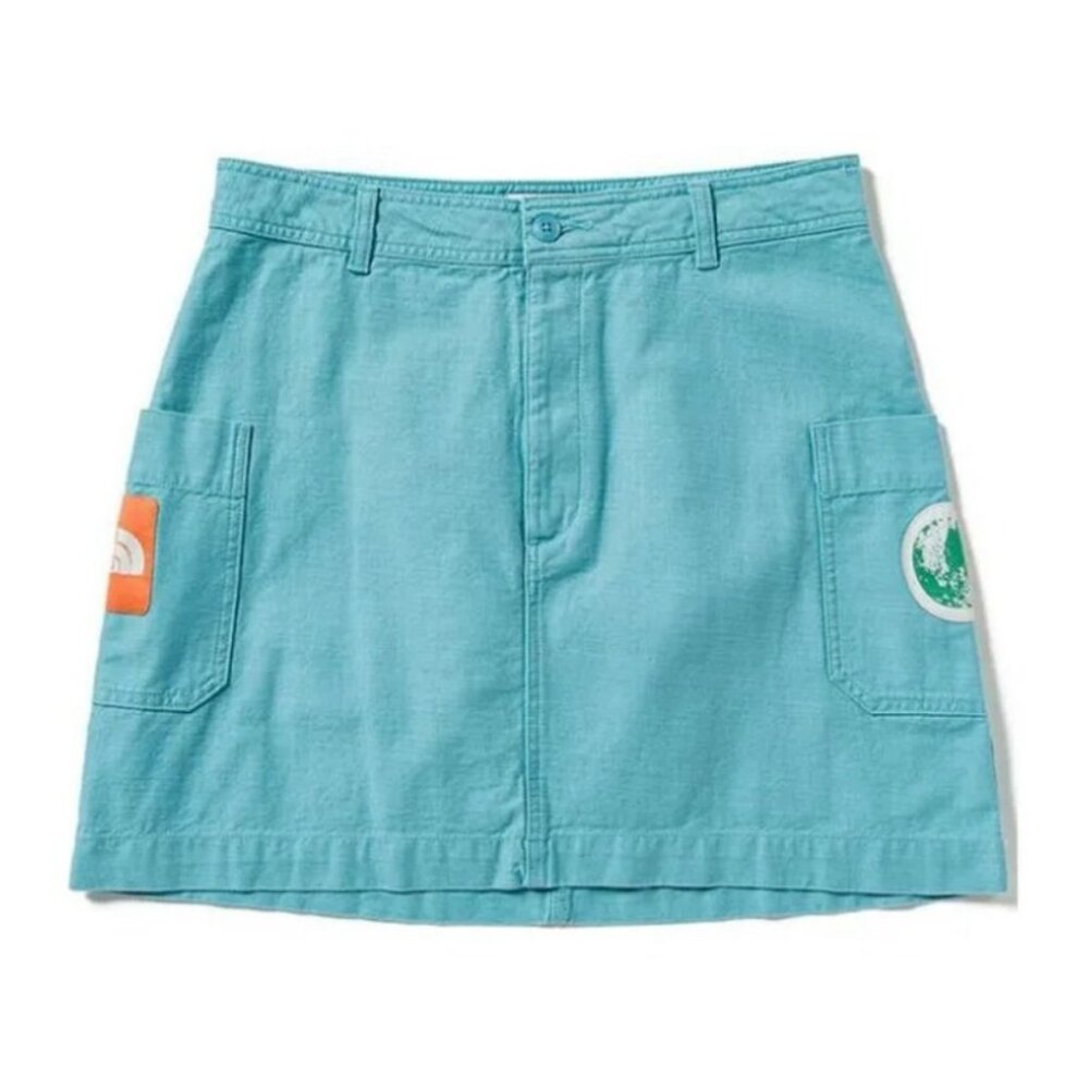 Women's The North Face Casual Short Valley Jean Skirt Reef Waters Blue XS NWT